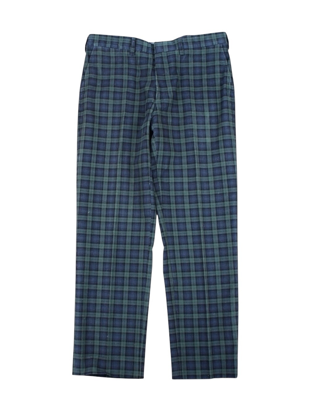 Vintage Lands' End Blackwatch Plaid Corduroy Pants Men's Green Blue Size 36